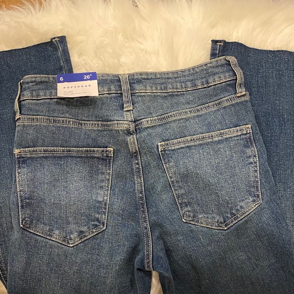 NWT POPSUGAR Kick Flare Jeans w/ Raw Bottom Hem - Picture 9 of 16